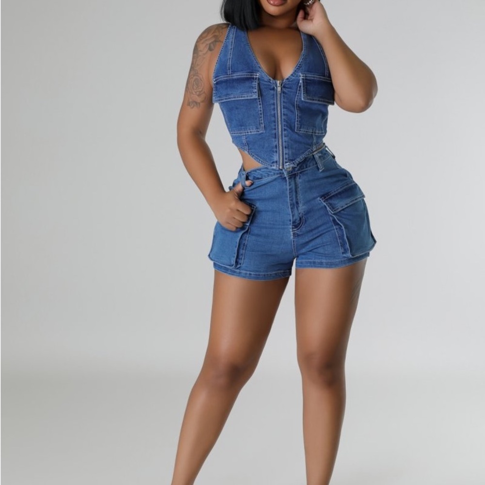 NWT Denim for denim top and bottom set